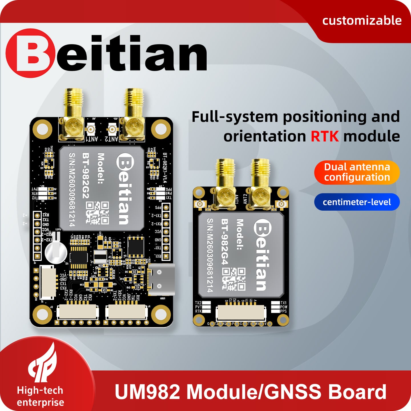 m--uki Beitian UM982 K922 GPS Module Navigation Surveying Positioning
