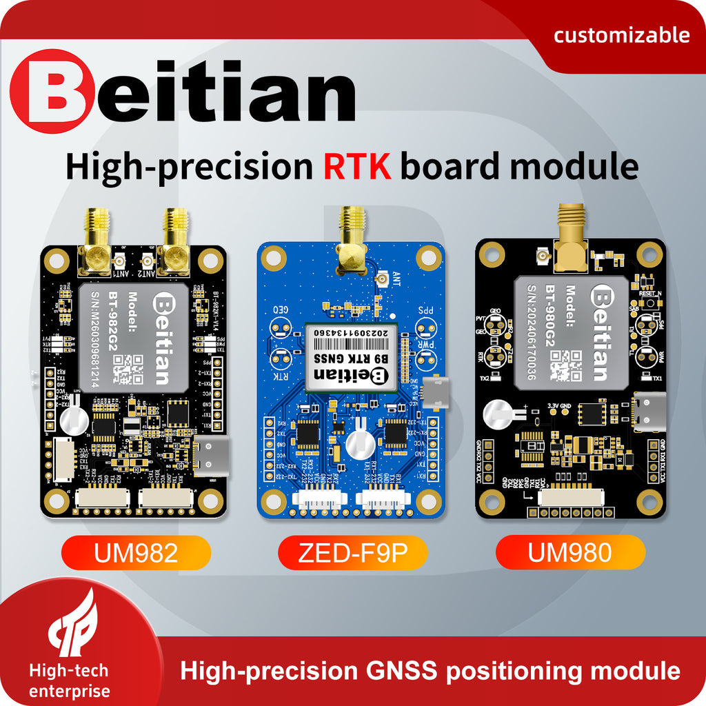 Beitian UM982 980 ZED-F9P Module RTK High-precision Centimeter