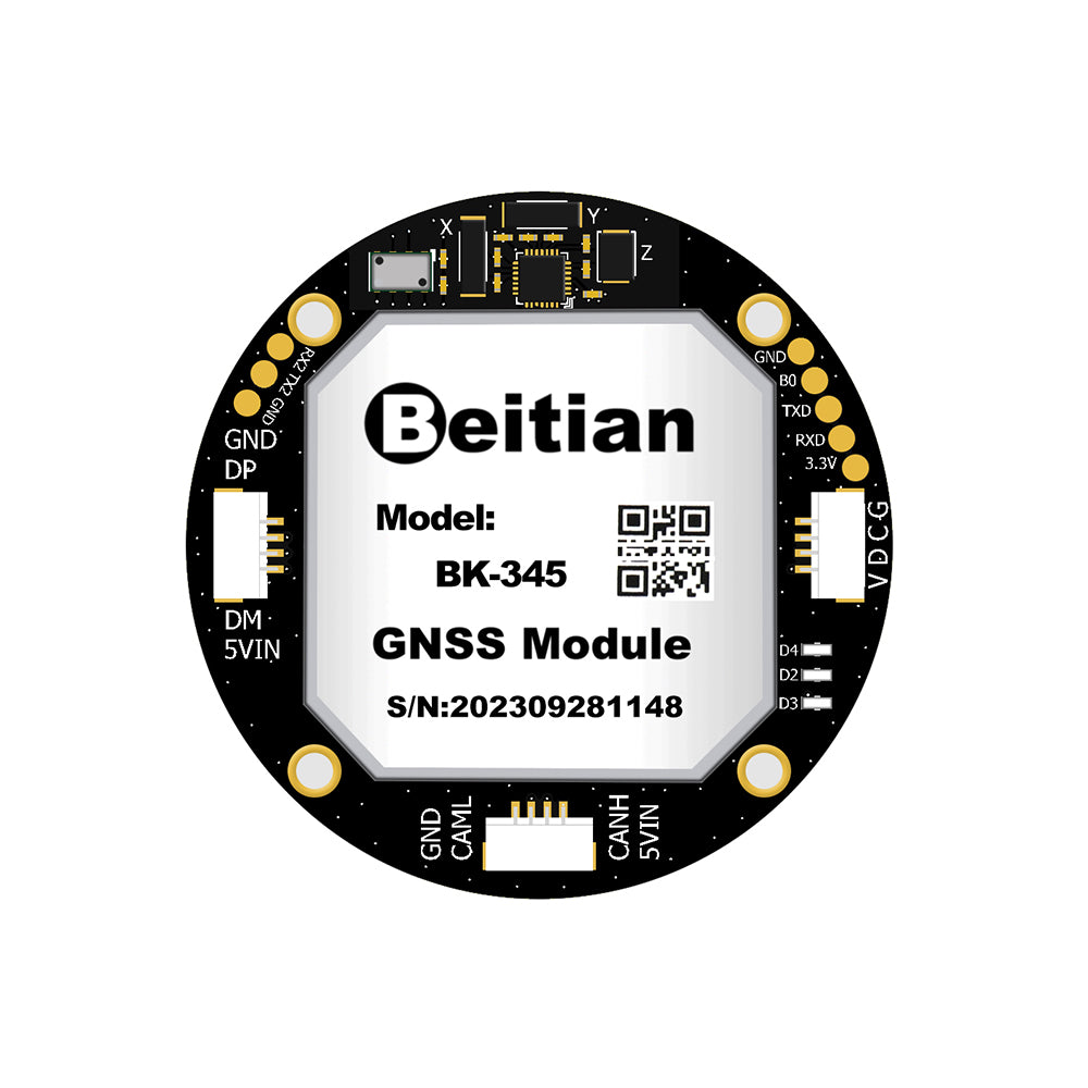 Beitian drone GPS module CAN customized Nand Flash geomagnetic compass RM3100 MCU barometer gyroscope flight control BK-345