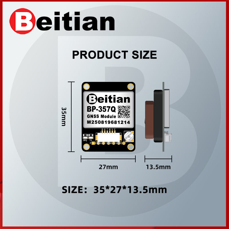 Beitian GNSS module with compass RTK differential high-precision single Beidou GPS sub-meter positioning BP-250Q