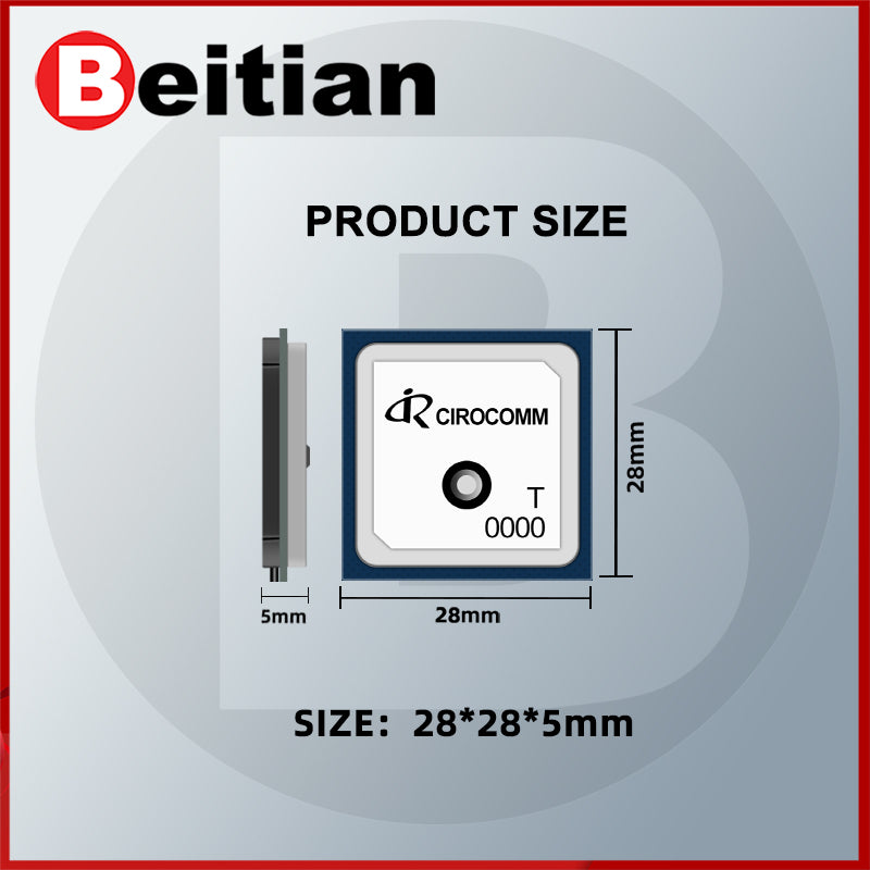 Beitian Cirocomm Taimeng 25*25 small size dual-mode GPS BDS built-in active ceramic antenna BT-0000