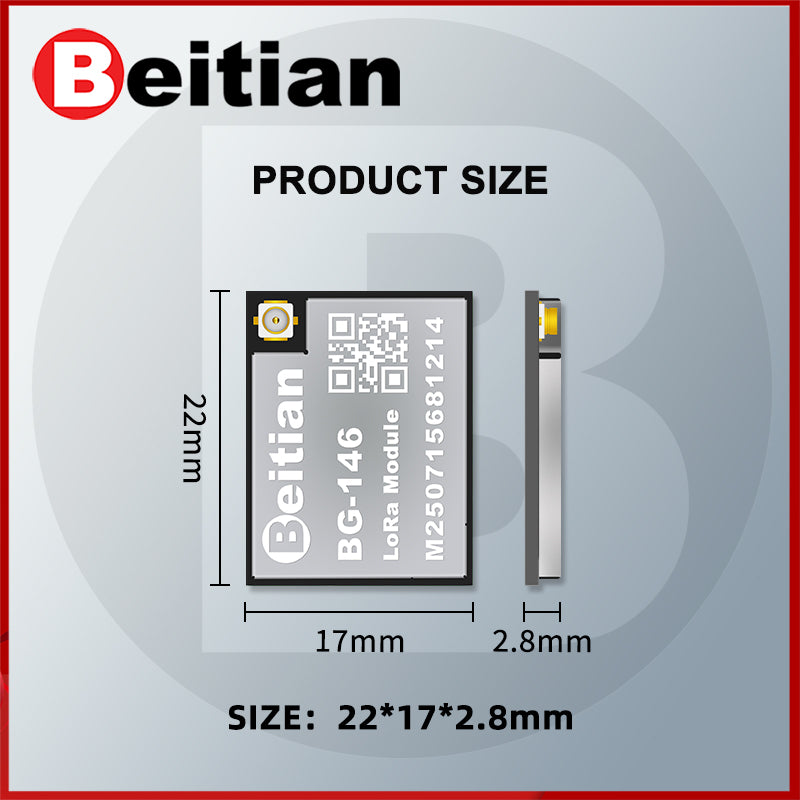 Beitian UAV flight control wireless data transmission radio LoRa spread spectrum module long-distance communication image transmission BG-146