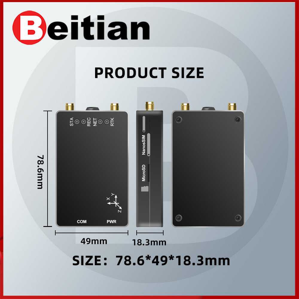 Beitian GNSS receiver UM982/980 ZED-F9P 4G communication Beidou GPS high precision RTK module