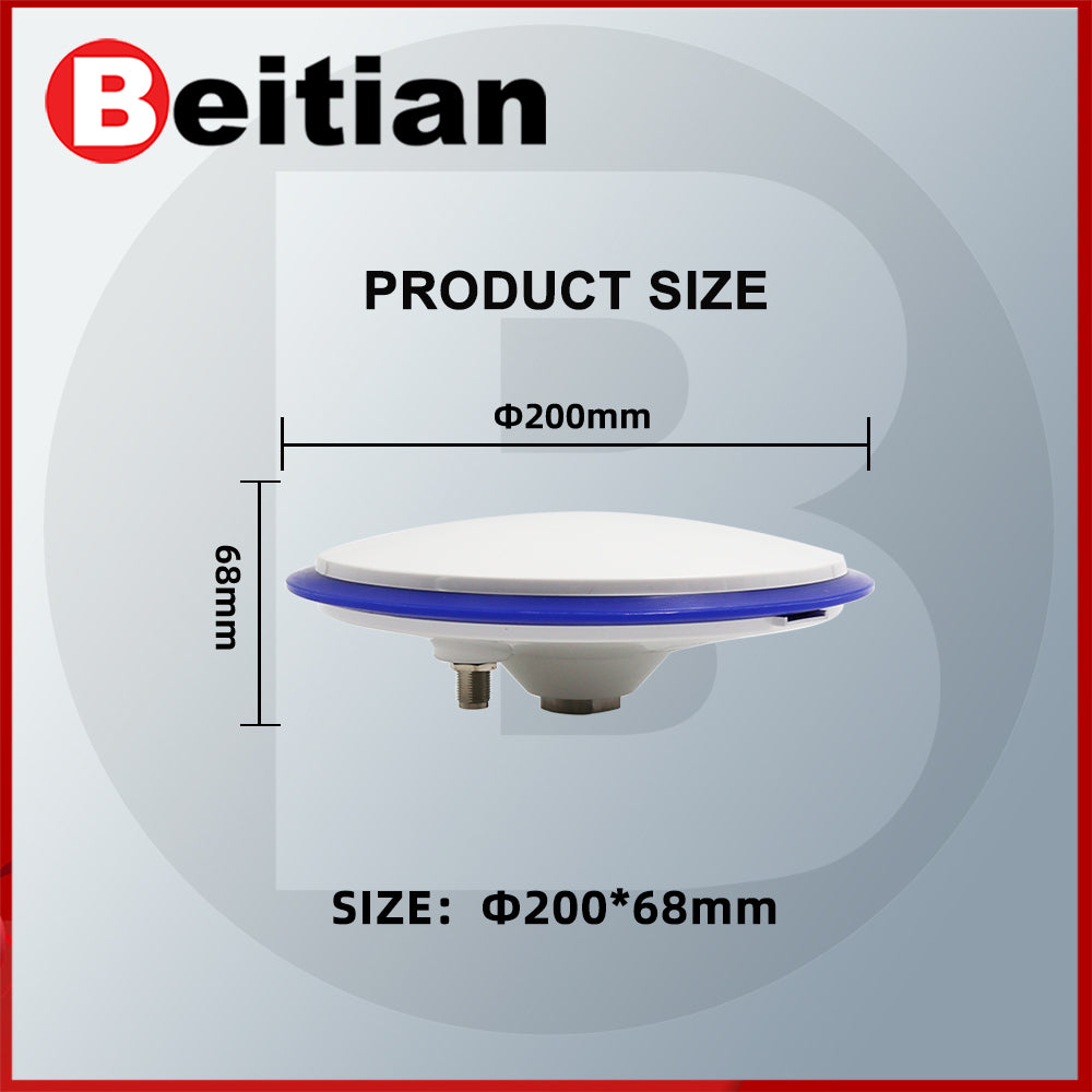 Beitian GNSS four-star full-frequency high-gain measurement and mapping grade RTKGPS mushroom head dish antenna BT-200 200S