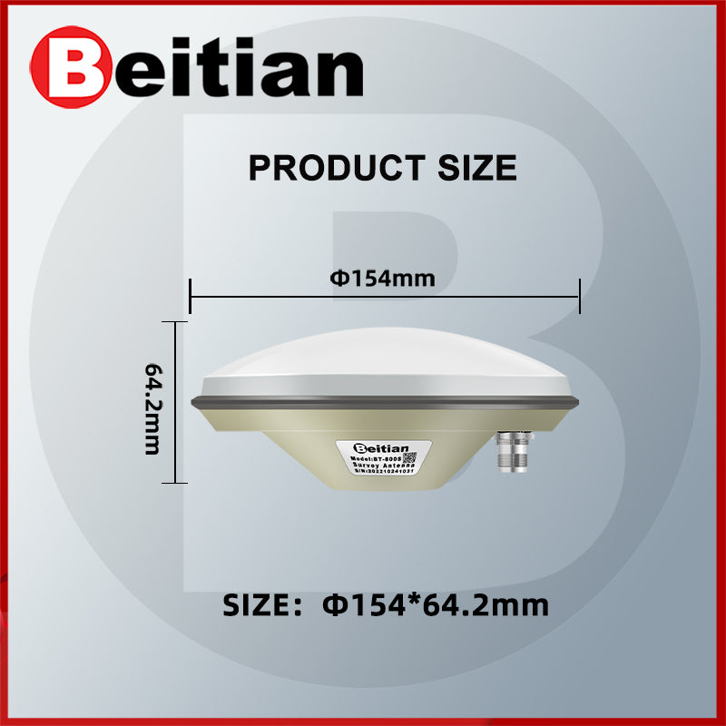 Beitian RTK mushroom head antenna GNSS four-star full-frequency Beidou GPS high-precision driving test BT-800S