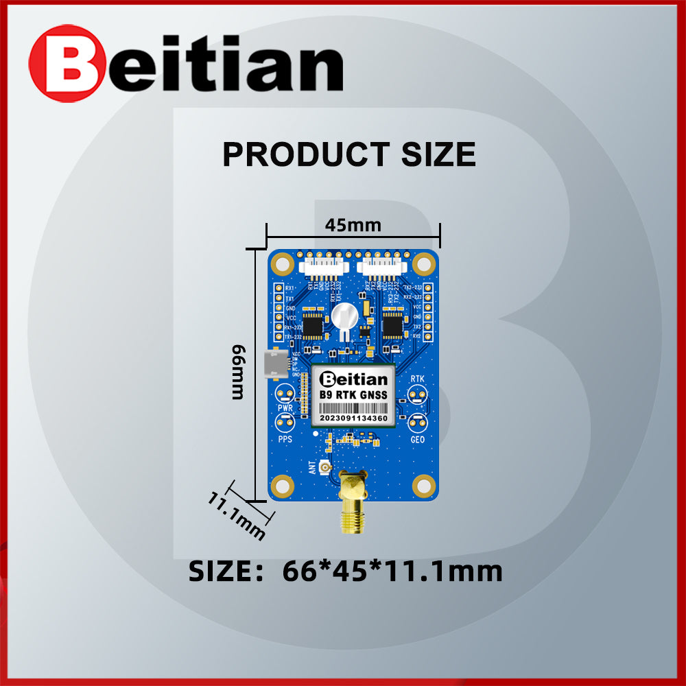 Beitian Navigation surveying positioning precision agriculture centimeter-level RTK GNSS module
