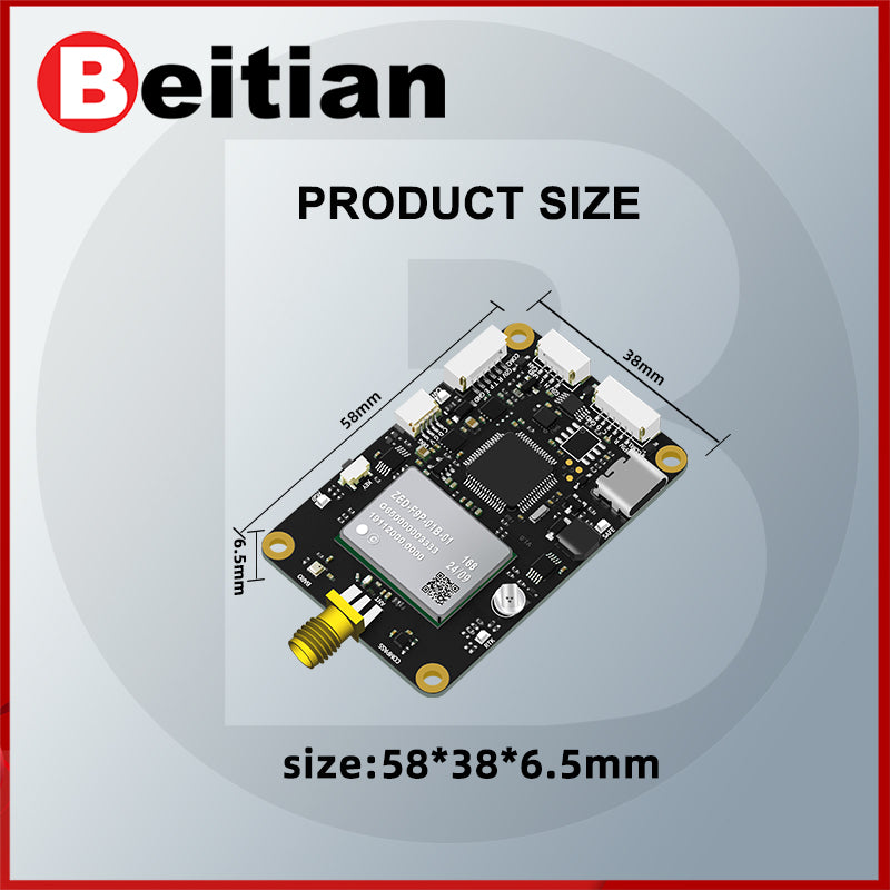 Beitian ZED-F9P geomagnetic BMM150 compass BMP388 barometer GNSS RTK positioning module BG-518