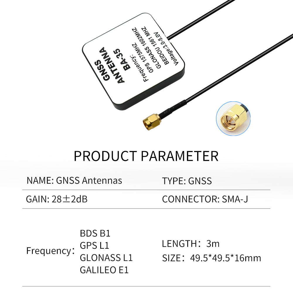 Beitian Ceramic chip 38dB high gain NEO-M8N BeiDou GPS External GNSS antenna BA-35