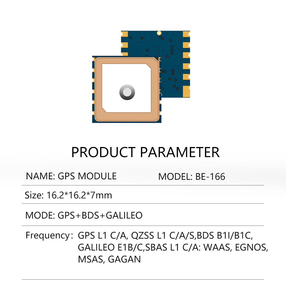 Beitian Patch Type GNSS handheld device GPS module with ceramic antenna UBX M10050 chip  BE-166