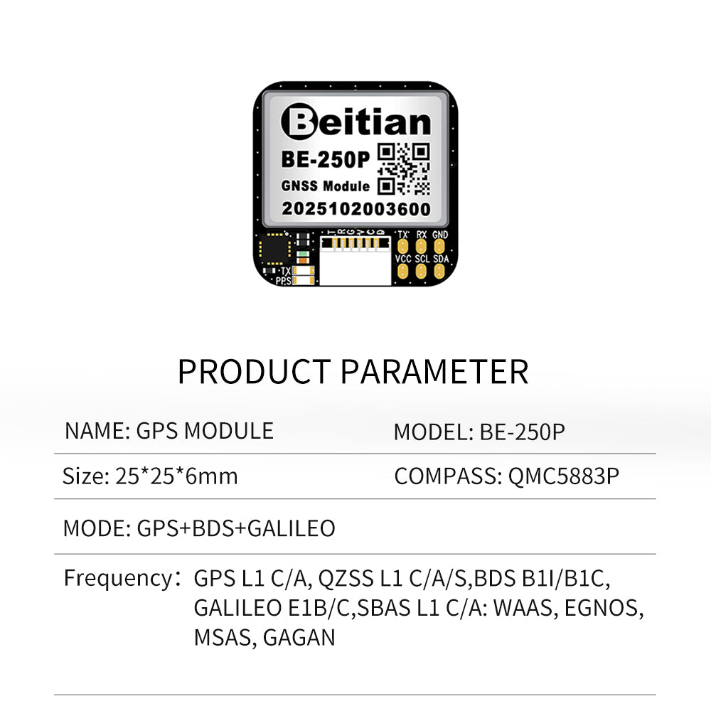 Beitian TTL GNSS Receiver For Track GPS Module Ninth And Tenth Generation GPS Module Series