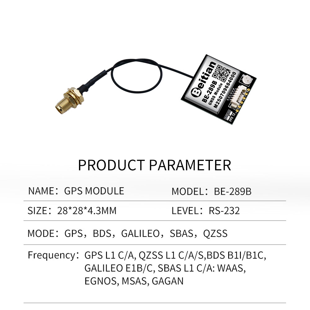 Beitian GPS split module GMOUSE Beidou antenna flight control GNSS timing navigation positioning module BE-289