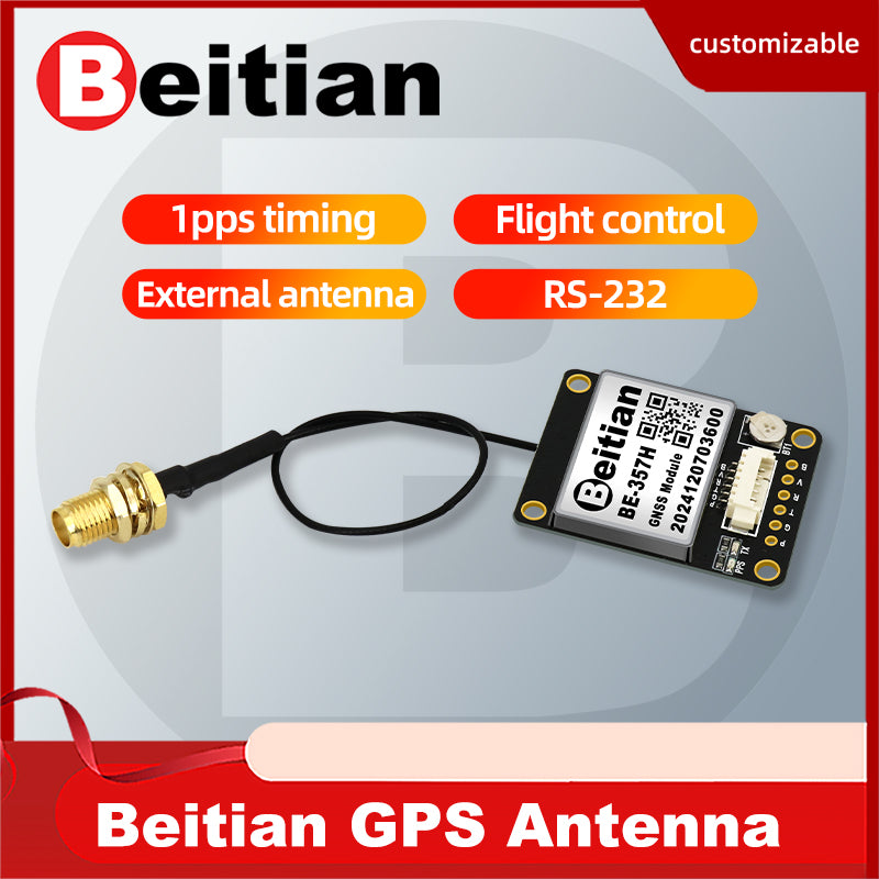 Beitian GLONASS GPS module + extra GLONASS GPS antenna TTL level 9600bps FLASH NMEA-0183 BN-357G 357P