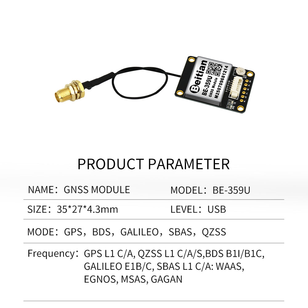 Beitian GPS split module GMOUSE Beidou antenna flight control GNSS timing navigation positioning module BE-289