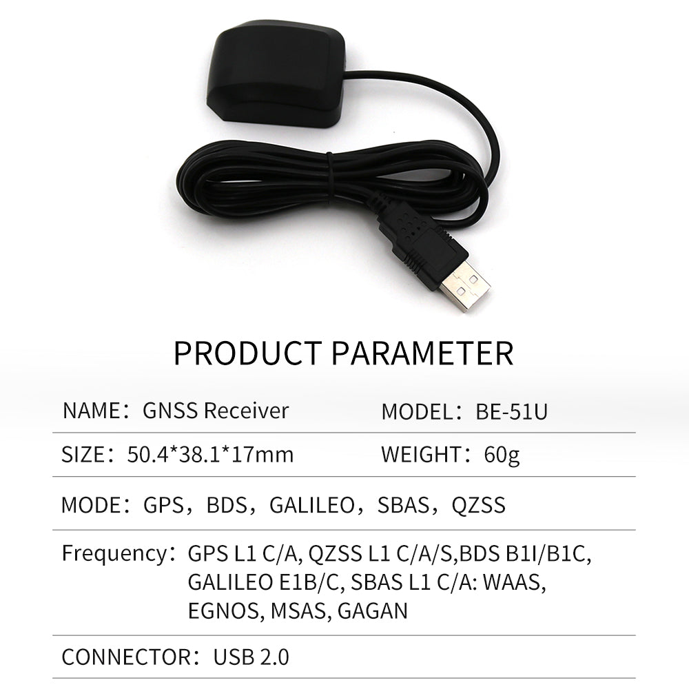 Beitian M9140 M10050 external GPS receiver multi-mode antenna gnss Beidou GMOUSE timing positioning BE-50D