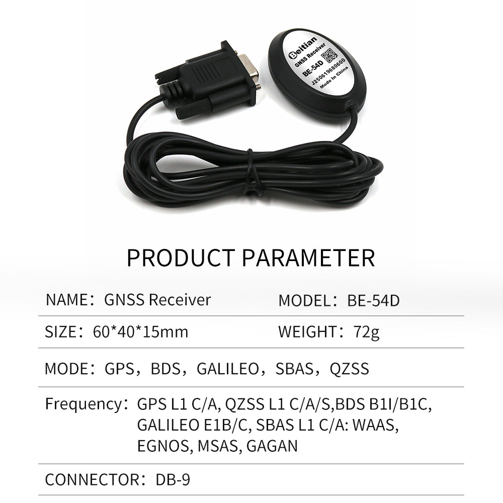 Beitian M9140 M10050 external GPS receiver multi-mode antenna gnss Beidou GMOUSE timing positioning BE-50D