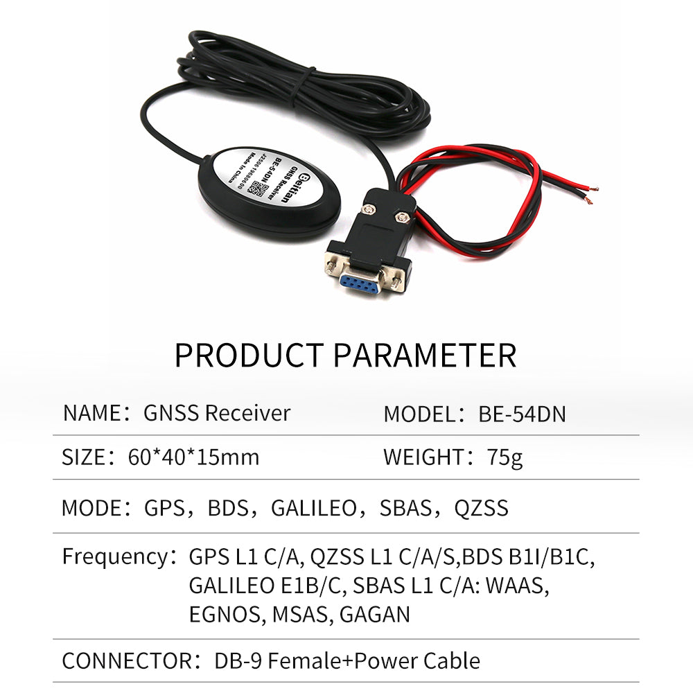Beitian M9140 M10050 external GPS receiver multi-mode antenna gnss Beidou GMOUSE timing positioning BE-50D