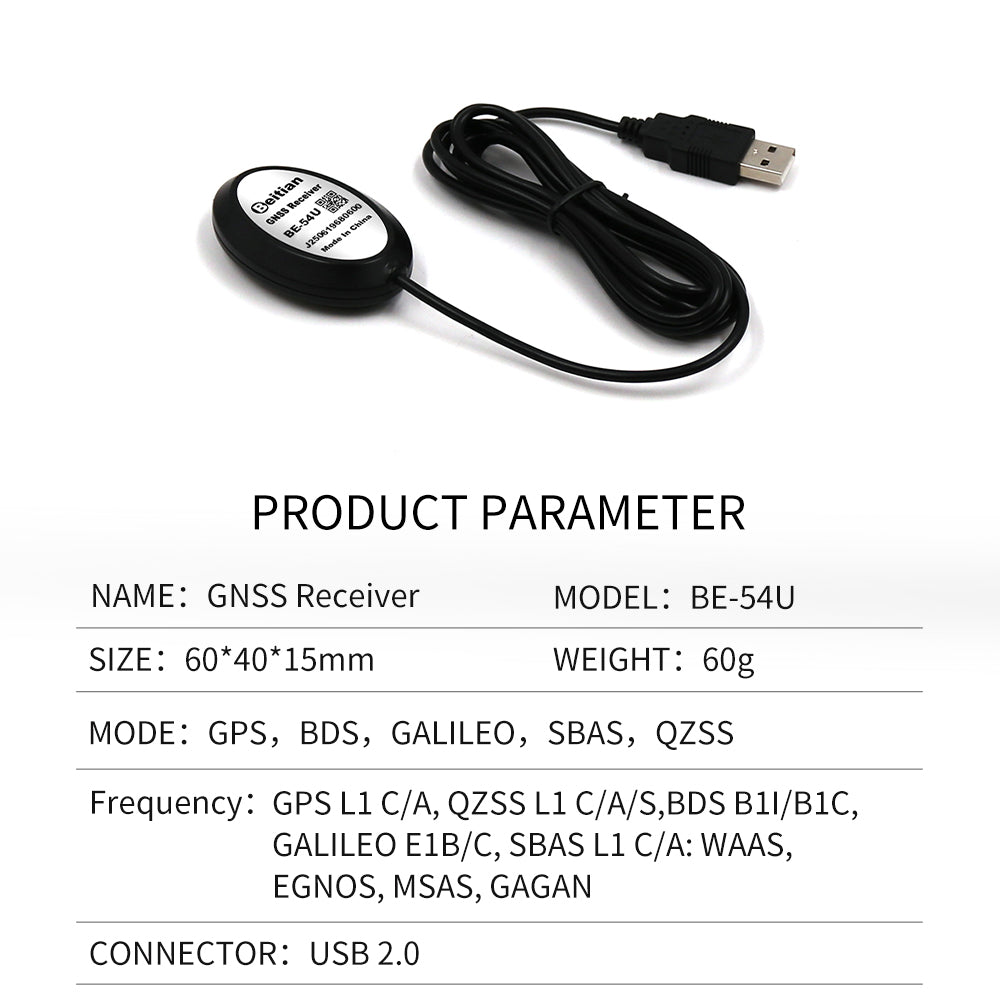 Beitian M9140 M10050 external GPS receiver multi-mode antenna gnss Beidou GMOUSE timing positioning BE-50D