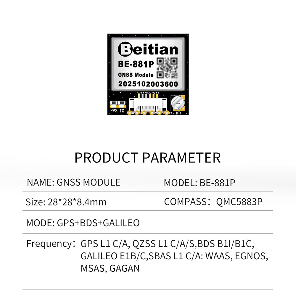 Beitian TTL GNSS Receiver For Track GPS Module Ninth And Tenth Generation GPS Module Series