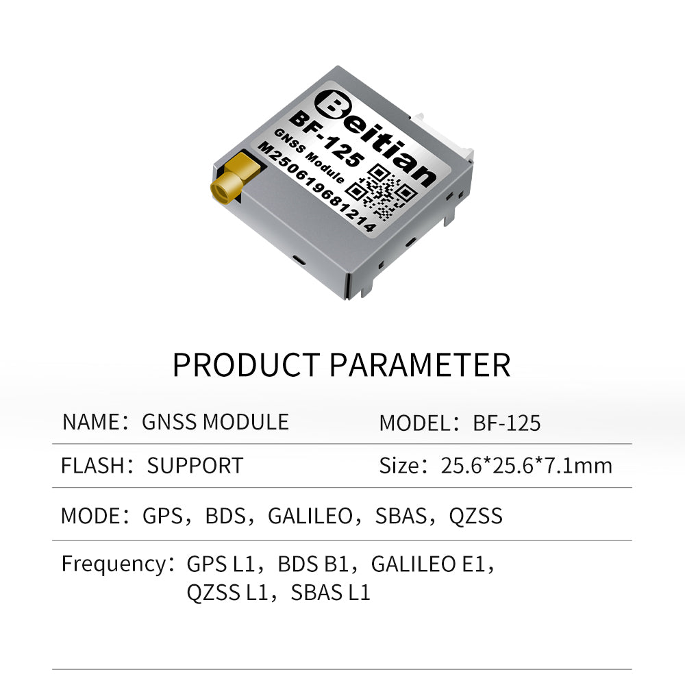 Beitian GPS module GLONASS GNSS base station timing BN-125 1PPS pulse-second BH-125