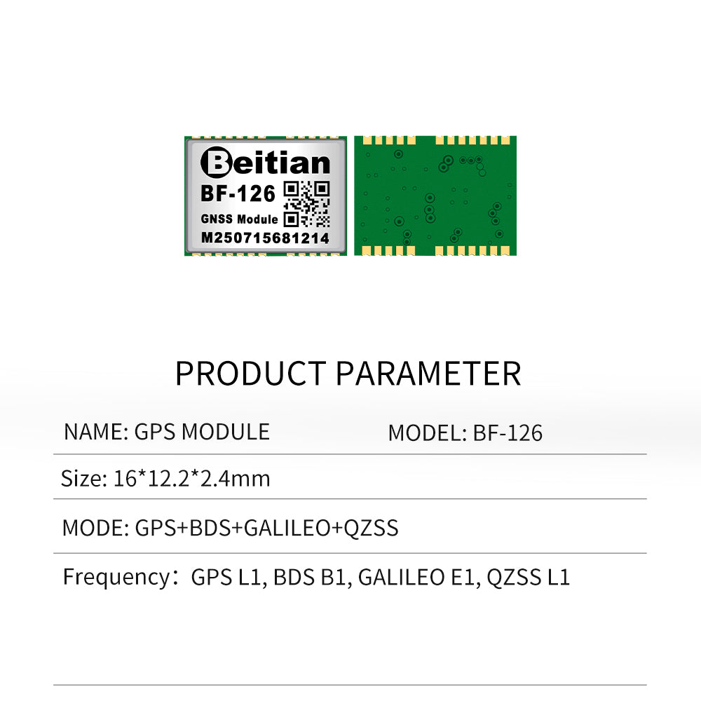Beitian 10th generation small size GPS module supports Beisan Beidou GNSS antenna can be customized BE-126 190