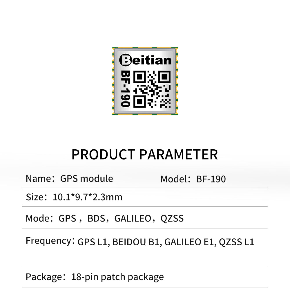 Beitian 10th generation small size GPS module supports BDS3 GNSS antenna customized BE-126 190