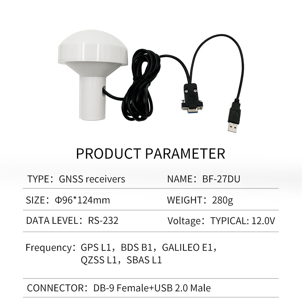 Beitian's new GPS mushroom head receiver ceramic chip AIS navigation timing Beidou GNSS module BF-27D