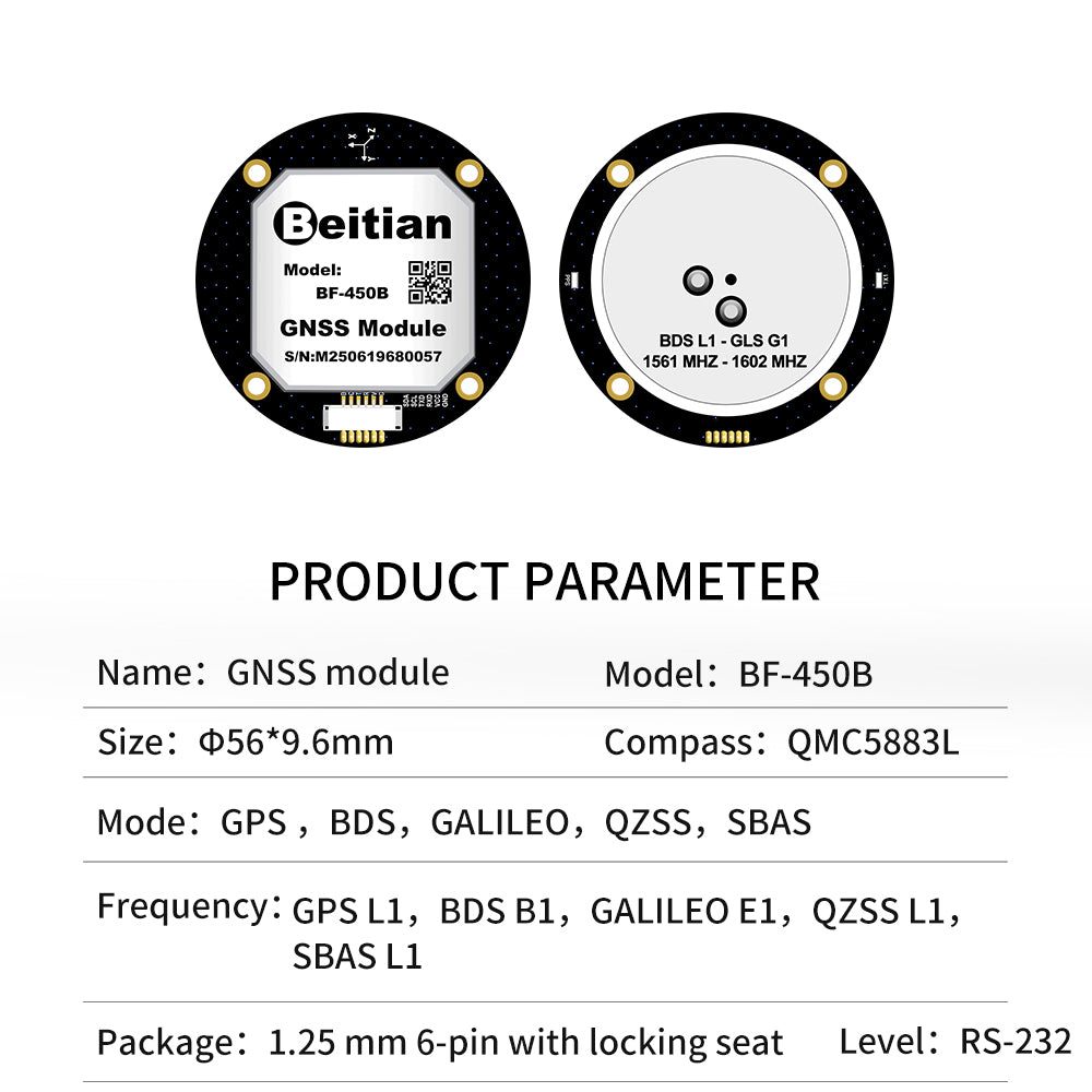 Beitian Designed with GPS GLONASS Module Compass QMC5883 450 series