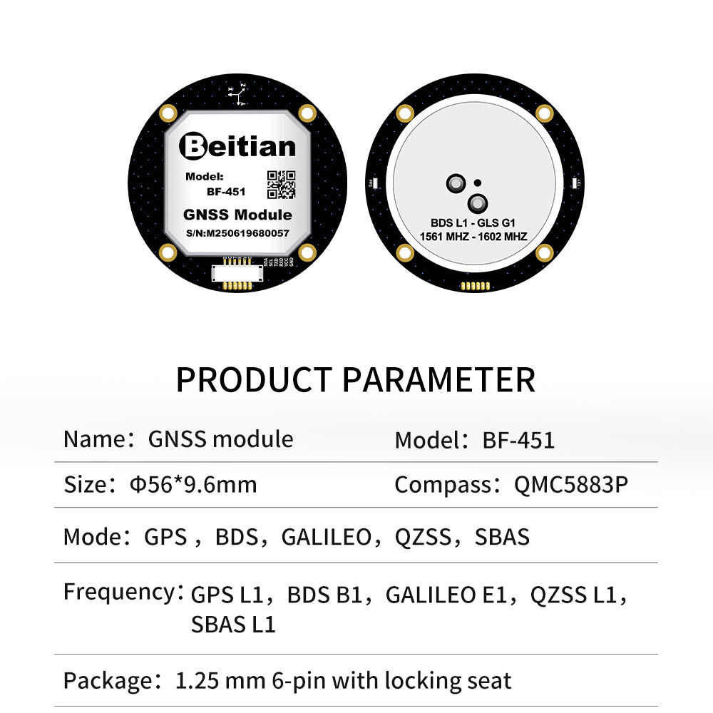Beitian Designed with GPS GLONASS Module Compass QMC5883 450 series