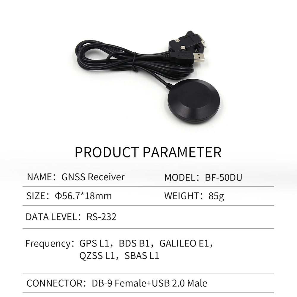 Beitian new DB9 serial port GPS receiver USB Beidou navigation module antenna industrial computer BF-50D