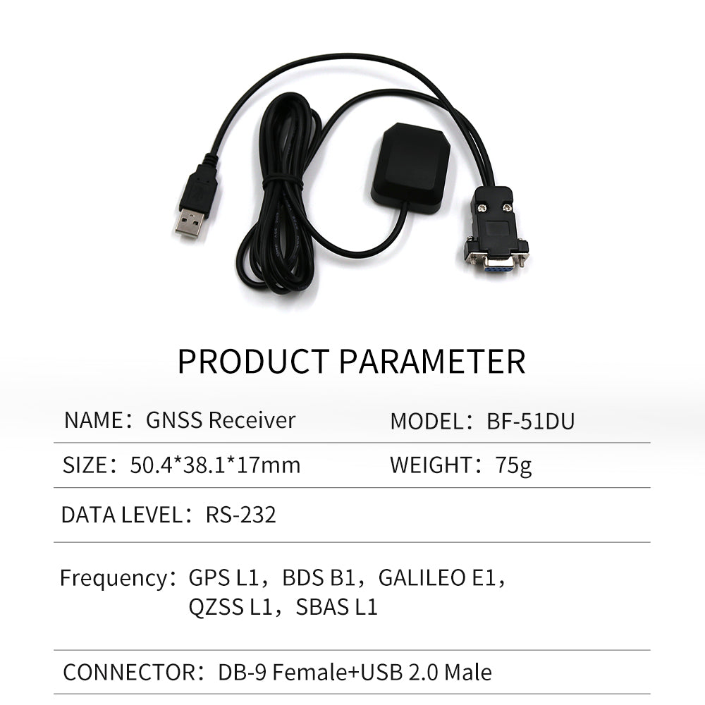 Beitian new DB9 serial port GPS receiver USB Beidou navigation module antenna industrial computer BF-50D