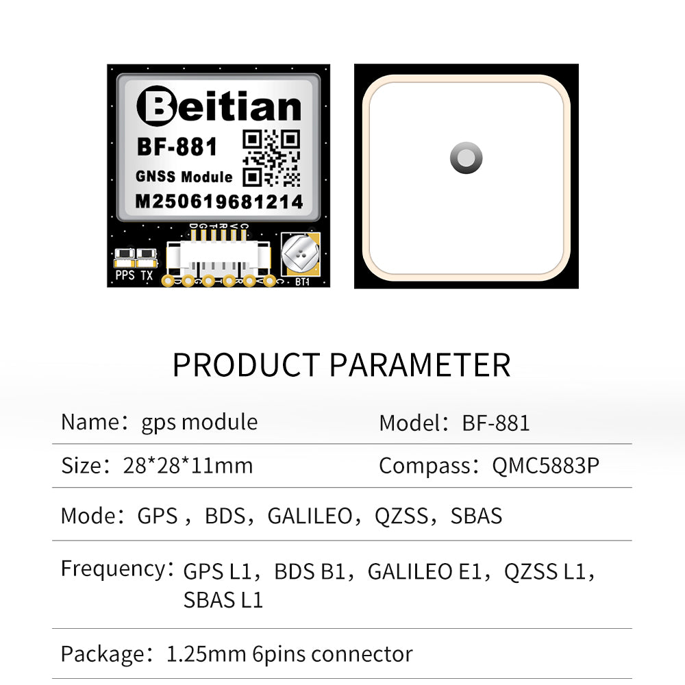 Beitian Beidou GPS + antenna module GNSS flying machine flight control drone FPV model aircraft fixed wing