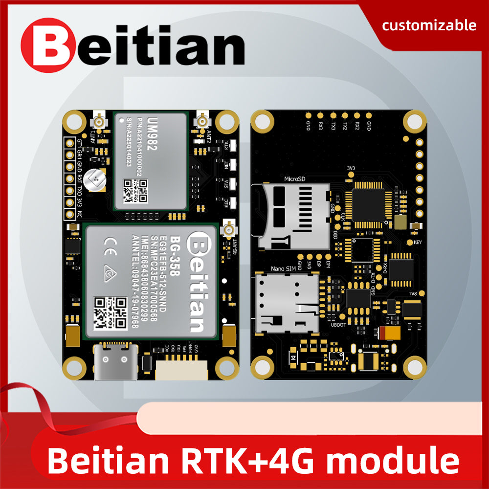 Beitian Network RTK directional GNSS board UM982/980+4G communication solution GPS module BG-358