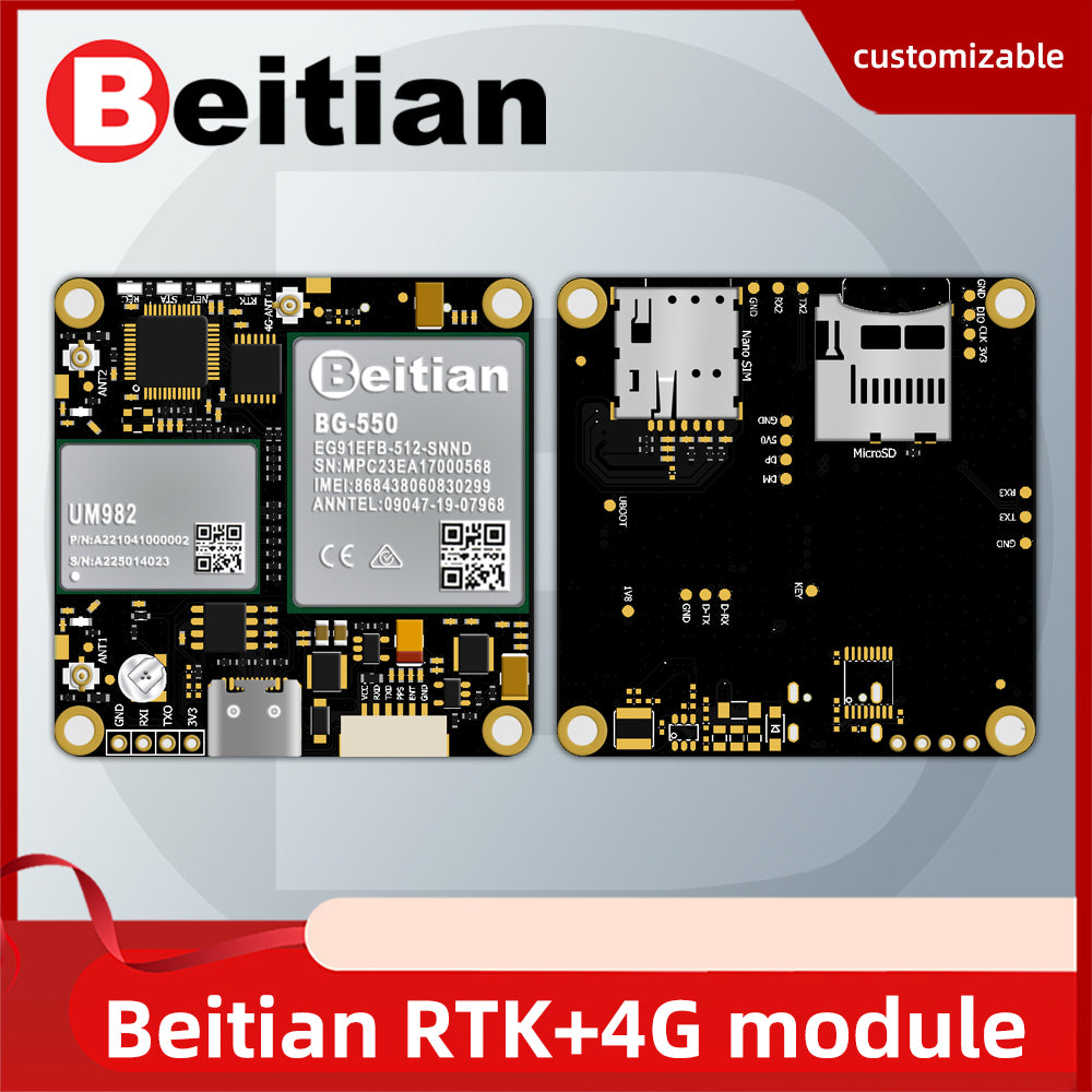 Beitian Network RTK directional GNSS board UM982/980+4G communication solution GPS module BG-550