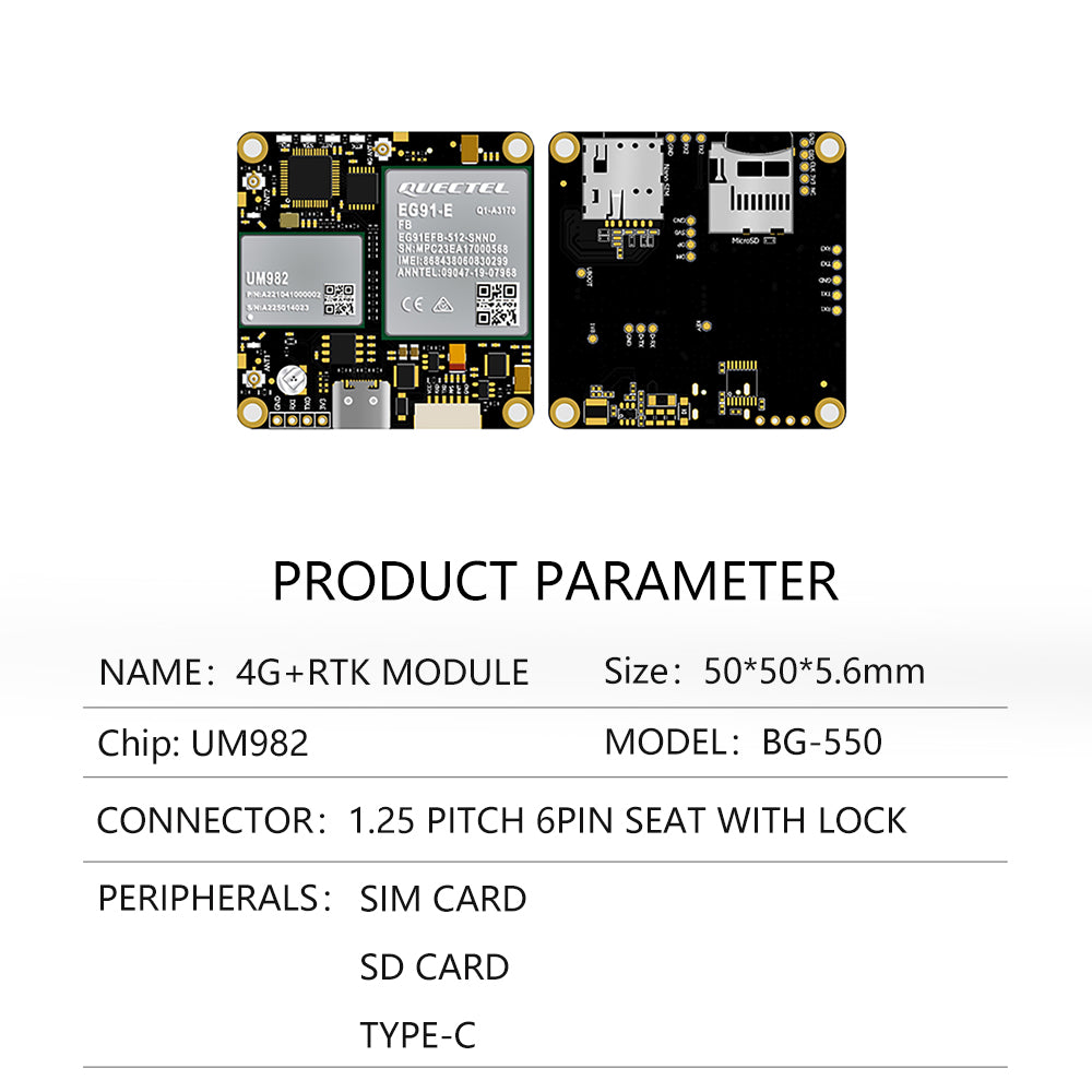 Beitian UM982/980 ZED-F9P module + 4G communication + Qianxun CORS account RTK flight control GNSS board