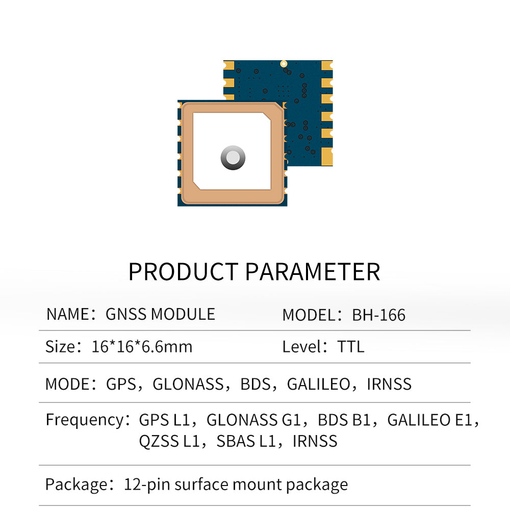 Beitian Patch Type GNSS handheld device GPS module with ceramic antenna UBX M10050 chip  BE-166