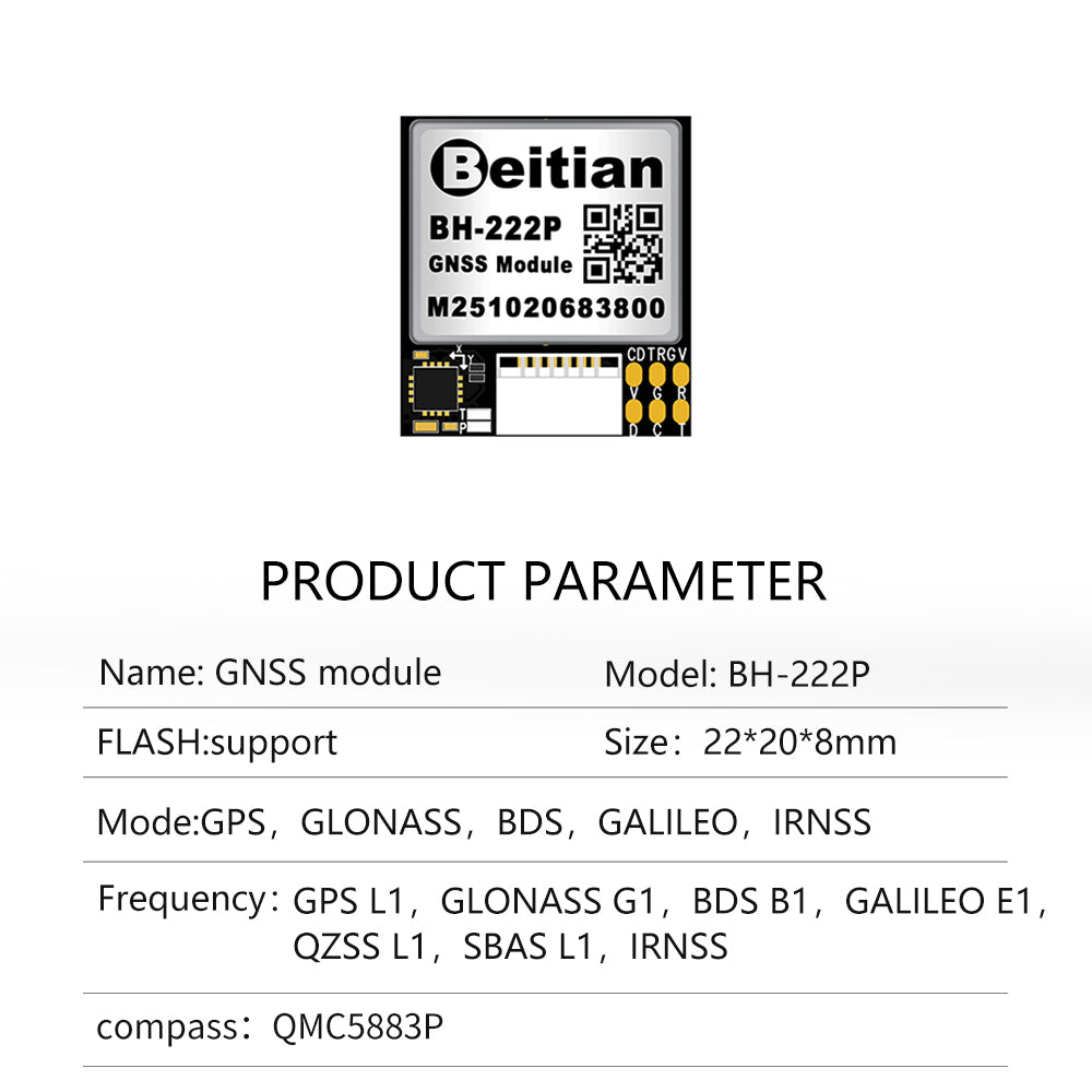 Beitian GPS module position FPV fix wing BH-182 222Q 252Q