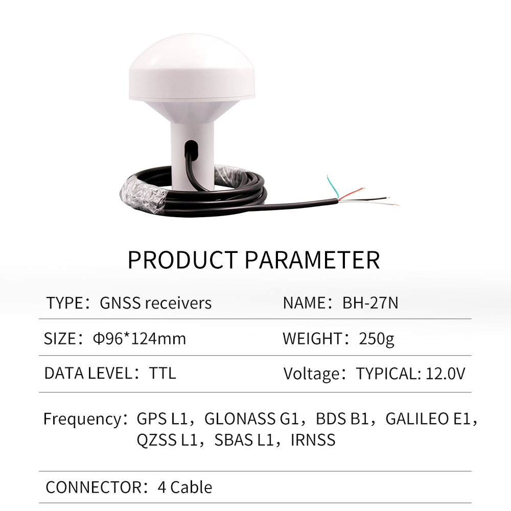 Beitian's new GPS mushroom head receiver ceramic chip AIS navigation timing Beidou GNSS module BF-27D
