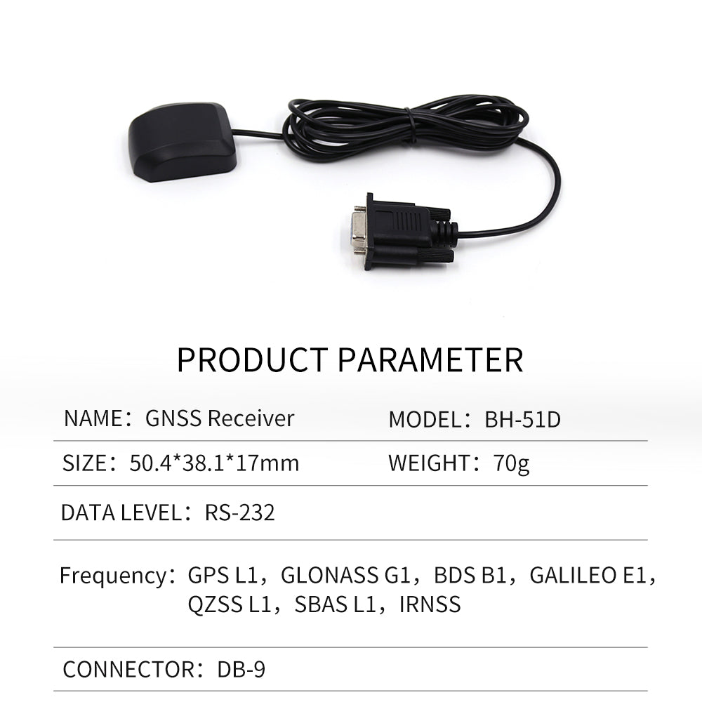 Beitian new DB9 serial port GPS receiver USB Beidou navigation module antenna industrial computer BF-50D