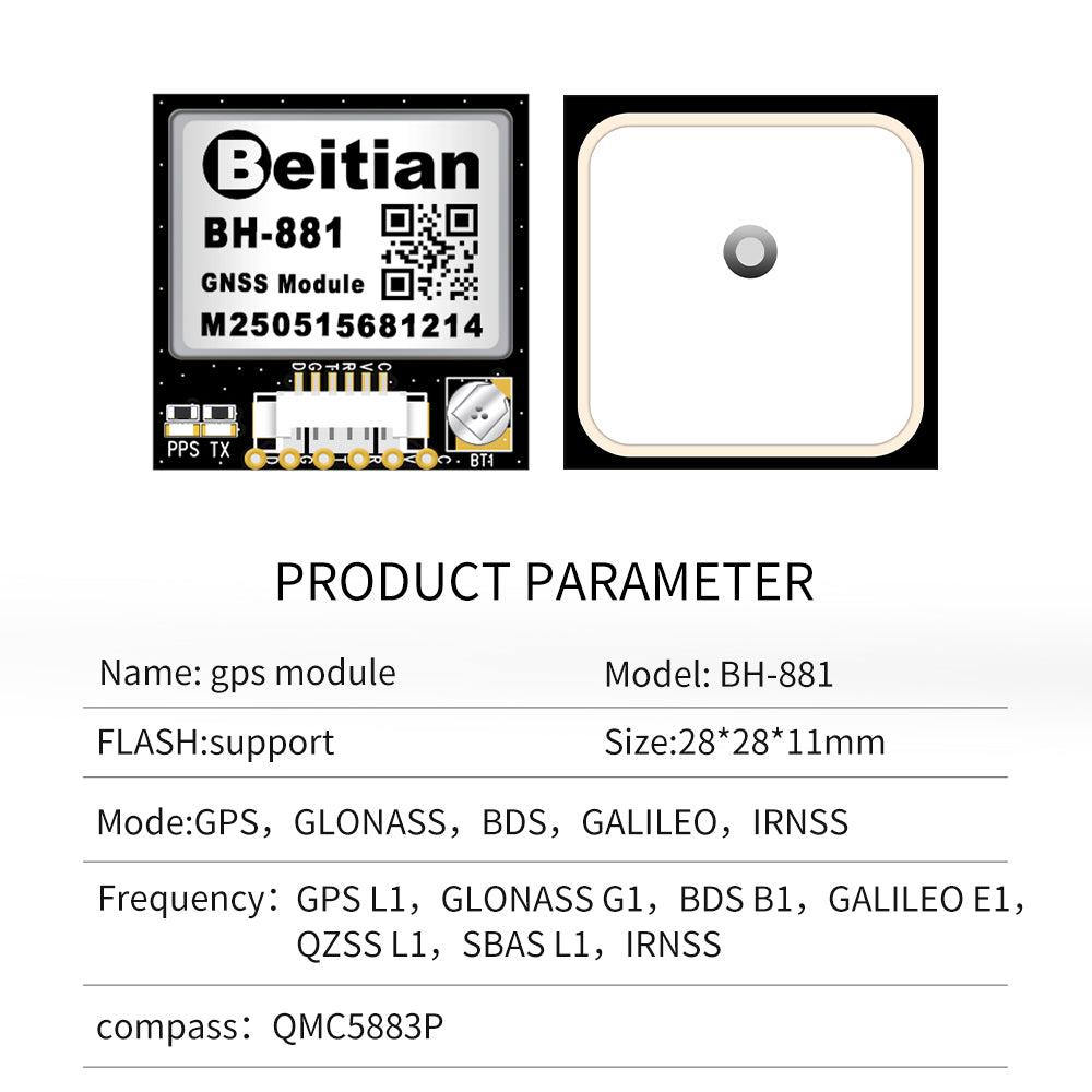 Beitian GPS module position FPV fix wing BH-182 222Q 252Q