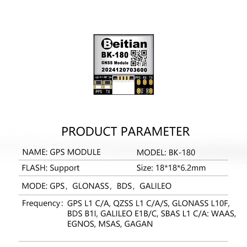 Beitian Integrated antenna M9140 GNSS chip Ultra-low power GNSS module