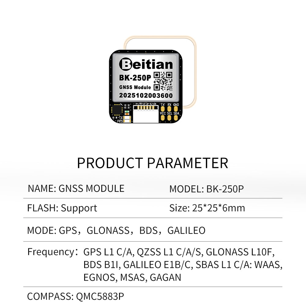 Beitian Integrated antenna M9140 GNSS chip Ultra-low power GNSS module