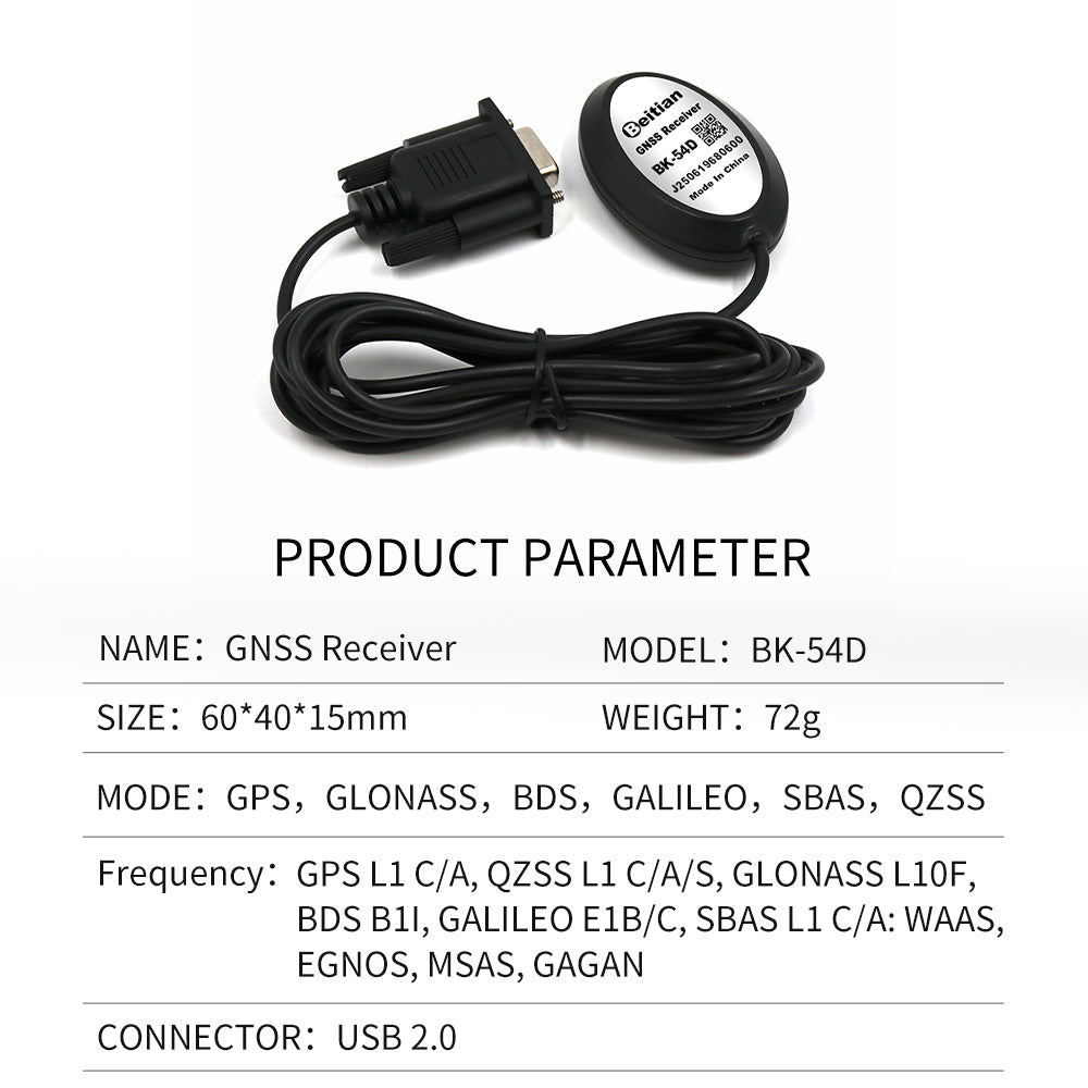 Beitian M9140 M10050 external GPS receiver multi-mode antenna gnss Beidou GMOUSE timing positioning BE-50D