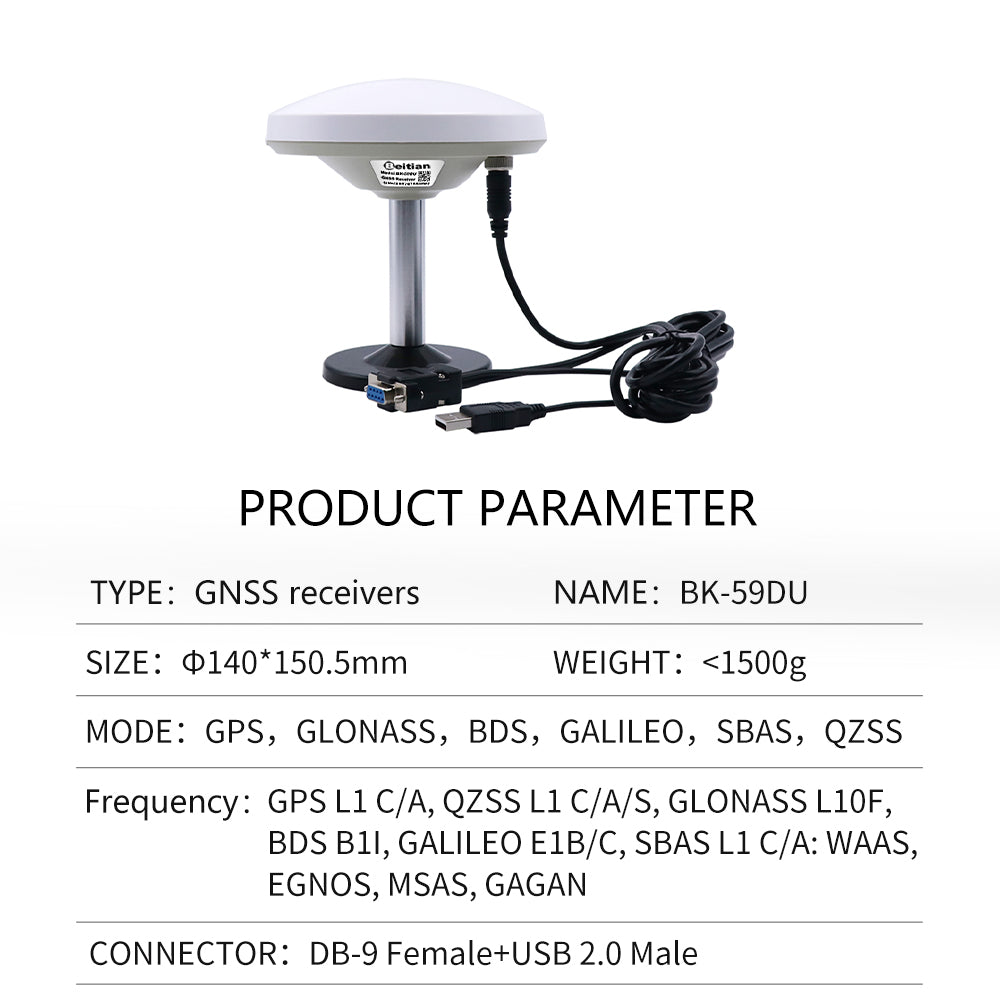 Beitian GPS mushroom head receiver M90SD Base GNSS Beidou various serial port built-in module antenna BE-29D