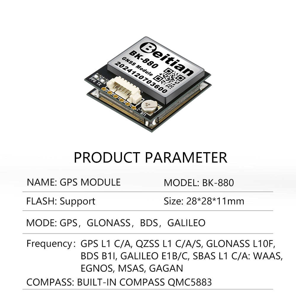 Beitian Built-in Compass QMC5883 HMC5883 RTK Arduino 880 Module Series