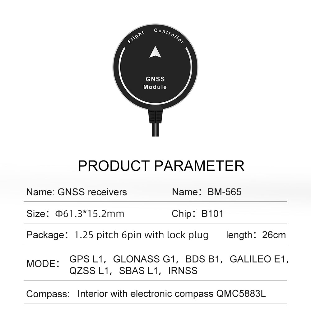 Beitian GNSS receiver Beidou GPS module fixed-wing BM-565