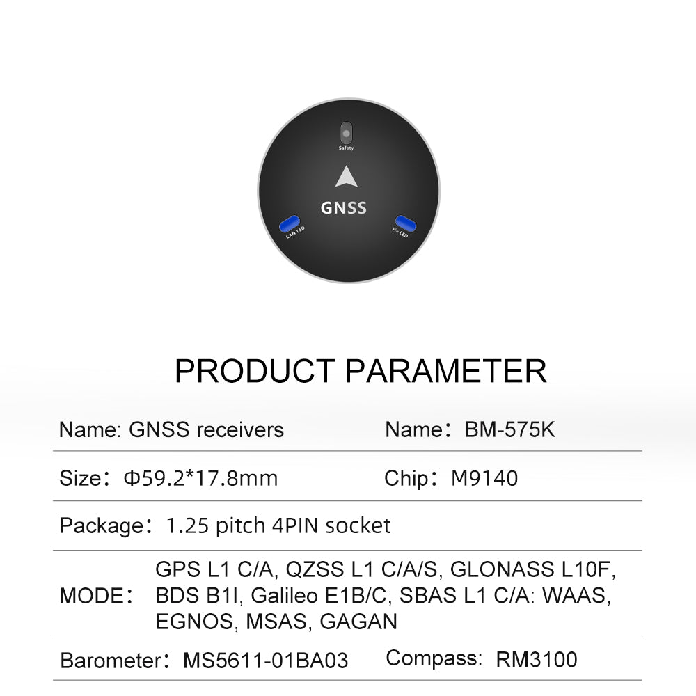 Beitian GPS position GNSS receiver Beidou GPS module fixed wing BM-575