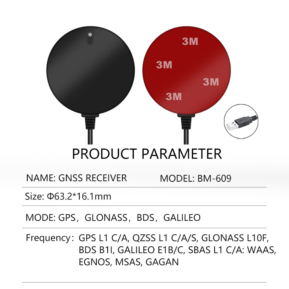 Beitian External GPS dual mode antenna gnss receiver GMOUSE Customizable Timing and positioning high frequency