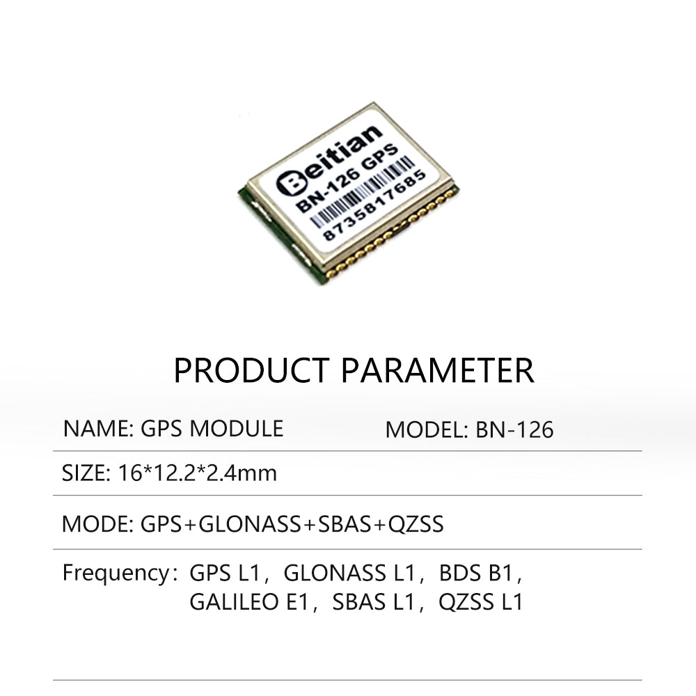 Beitian 10th generation small size GPS module supports BDS3 GNSS antenna customized BE-126 190