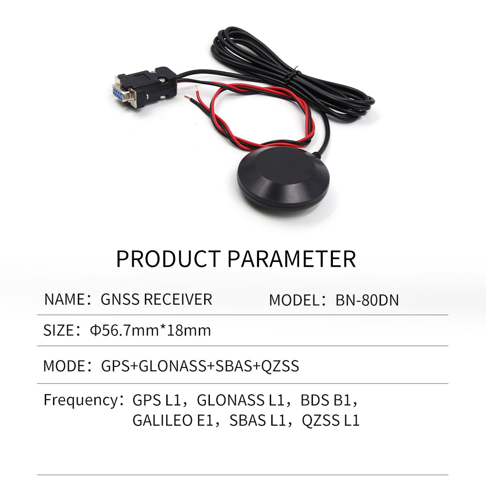 Beitian GPS Receiver Dual GLONASS RS-232 DB9  Serial Female USB Connector Waterproof No. 0 shell series