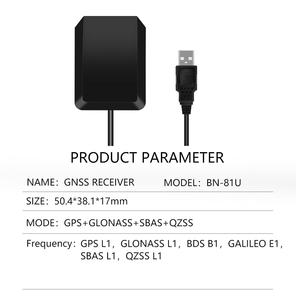 Betian USB Waterproof Built-in Antenna GEMOUSE Dual Mode GLONASS GNSS Receiver better than BU-353S4 BU-353N5 VK-162